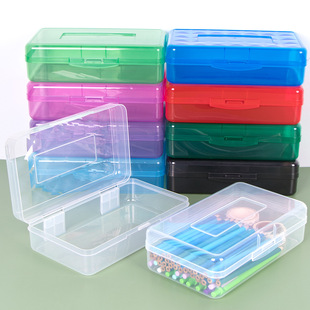 Student Crayon Stationery Box Custom Gouache Pen Box Watercolor Painting Pen Storage Box Large Capacity Brush Plastic Box