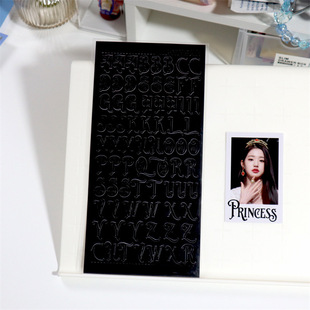 Journal letter stickers small card Polaroid album diy decorative goo card stickers Gothic letter decorative stickers