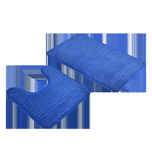 Toilet U-shaped floor mat flannel coral fleece bathroom thickened sponge absorbent floor mat bathroom non-slip home mat