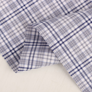 Factory Ready-Made Direct Sales Polyester-Cotton Yarn-Dyed Plaid Fabric 120g Flap Pocket Pants Fabric Vertical Strip Plaid Shirt Fabric
