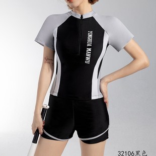 Sports swimsuit women's 2025 new one-piece skirt conservative meat-covered slim student girl hot spring swimsuit wholesale