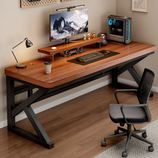 Solid Wood Computer Table Desktop Desk Bedroom Home E-sports Table Rectangular Student Study Table Double Desk