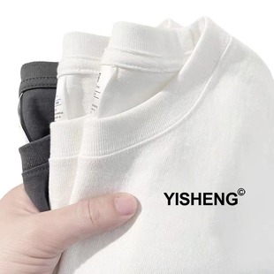Summer men's cotton short-sleeved T-shirt loose breathable small printed bottoming shirt trendy brand simple casual all-match T-shirt for women