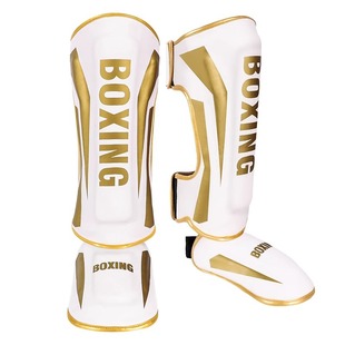 Children's Muay Thai Leg Guard Fighting Sanda Training Ankle Guard with Foot Back Adult Boxing Shin Guard Fighting Taekwondo