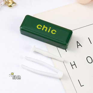 Contact Lens Case, Contact Lens Box, Portable Tweezers Clip, Suction Stick, Wearing Aid, Remover Tool, Cute Female