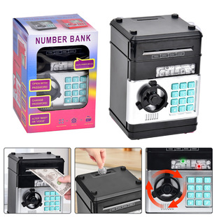 Cross-border explosions smart password piggy bank box can enter and exit children's large capacity automatic roll money piggy bank wholesale