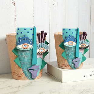 Пикассо Picasso flowerpot Абстрактная красавица цветочный горшок украшение красочное лицо арт смола цветочный горшок