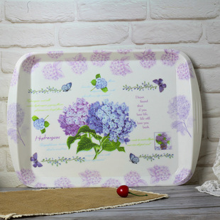 Cross-border customizable color change map wholesale imitation porcelain melamine non-plastic fast food home tray