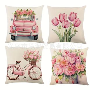 Cross-border New Digital Printing Four Seasons Holiday Pillow Case Home Pillow Cushion Sofa Cushion Pillow Case