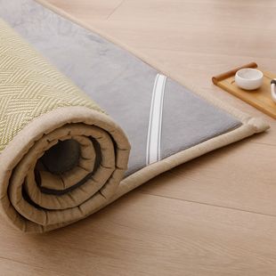 2cm member exclusive double-sided rattan mat one side coral fleece one side mat mattress floor mat tatami thick mat