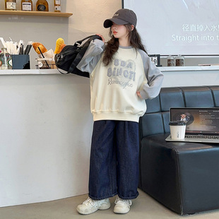 Girls' Sweat Spring and Autumn 2025 New Spring Clothes Children's Clothes Fashionable suit Girls Ten-Year-Old Spring Sports Top