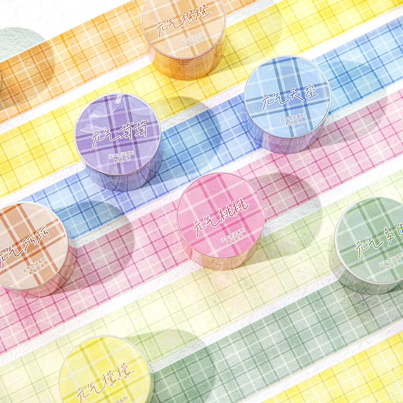Twilight and paper tape vitality space series fresh plaid hand account DIY material decoration stickers 10
