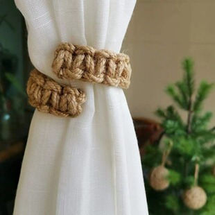 Cross-border curtain changeable strap twist music handmade hemp rope woven curtain accessories DTY accessories