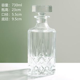 Factory Production Glass Wine Bottle Empty Bottle Household Liquor Wine Bottle Wine Storage with Lid Sealed Decanter Whisky Bottle
