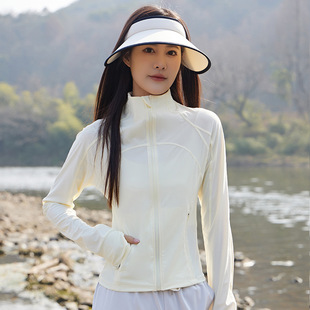 Ice Silk Sun Protection Clothing Women's 2025 New Summer Anti-UV Upf50 Slim-Fit Slimming Yoga Clothing Thin Coat