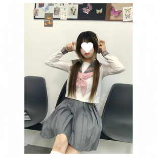 JK Uniform Short Skirt Japanese Style Pink Grey suit Three Pleated Skirt College Style Sweet Slayer Suit