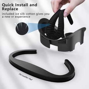 Amazon meta quest3 замена маски VR аксессуары кожаный хлопок памяти дышащий
