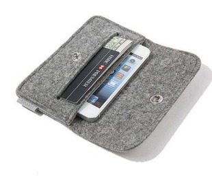 Square Felt Flip Card Bag Pocket Ring Gift Jewelry Bag Headset Data Cable Storage Small Cloth Bag Printed Logo
