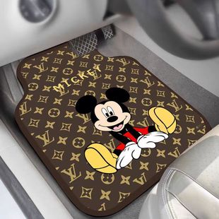 Cartoon car mat non-slip absorbent dirt-resistant diatom mud full carpet universal easy-to-clean removable single piece