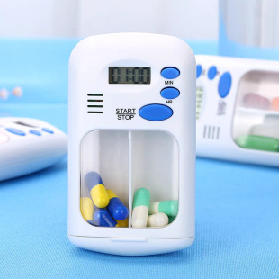 in stock electronic intelligent medicine box timing creative mini intelligent medicine reminder portable medicine packaging storage box