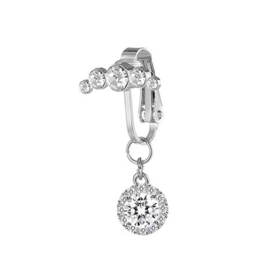 Cross-border e-commerce hot fake belly button ring heart-shaped zircon demon belly button clip eyes small Daisy five-pointed star belly button ring