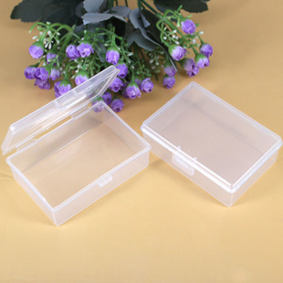 Promotional D725 PP transparent parts storage empty box square tool sample display packaging plastic box