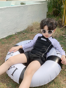 2024 Boys' Swimwear Children's Split One-piece Suit Small and Medium-sized Children's Swimwear Baby Quick-drying Boys' Swimming
