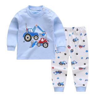 2023 Children's Underwear Set New Boys' Autumn and Winter Pajamas Baby's Autumn Clothes Autumn Trousers Girls' Home Clothes Long Sleeve