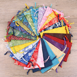 Massage Comb Balls Pocket Chinese Style Ethnic Jewelry Gifts Toss Beads Handstring Packaging Bag Sachet Empty Bag