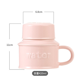 INS Large Capacity Kettle Ceramic Cup Cute Birthday Gift Girls Mug with Lid High Color Value Water Cup for Hair