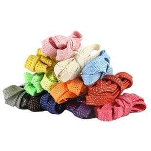 Factory direct supply 1.1 length and width 1cm color plus silver shoelaces double polyester flat sports shoes shoelaces