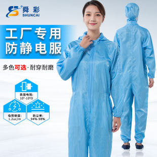 Workshop Factory Anti-Static Hooded Coveralls Support Customized Fabric Styles and Logos for Men and Women Anti-Static Coveralls
