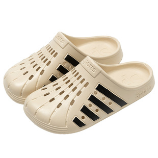Cave Shoes Women's New EVA Cyber Celebrated Strap Sandals and Slippers Wading Beach Hollow Shoes Outer Wear Baotou Half Slippers Trendy