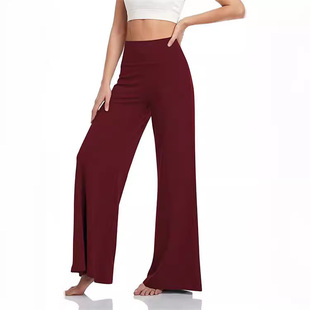 Amazon Four Seasons Wide Leg Pants High Waist Slimming Thin Loose Straight Wide Leg Pants Yiwu Base Casual Pants