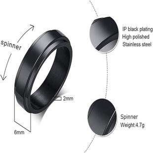 24 new 6mm smooth simple European and American explosion wedding ring rotation decompression ring cross-border for Amazon hot sale
