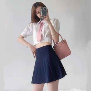Spring Summer Autumn Black Pleated Skirt Women's Grey A- line Skirt High Waist Small Umbrella Skirt Short Skirt Large Size Chubby m