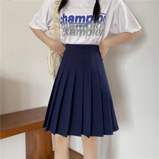 White Skirt New Pleated Skirt High Waist Skirt Junior High School Senior high school Students College Style plus size Skirt