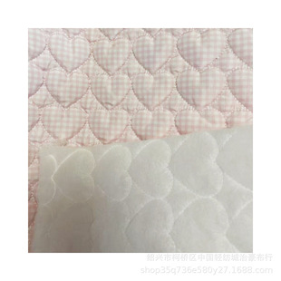 Quilted Flower Cosmetic Bag Storage Bag Fabric Pink Small Plaid Student Portable Love Cotton Embroidered Fabric