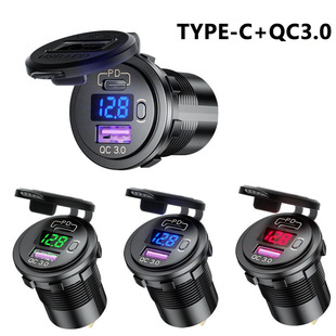 Умный автомобиль General 12V модифицированный PD QC3.0 быстрая зарядка с дисплеем вольтметра кнопка автомобильное зарядное устройство USB