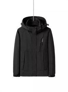 Jacket Men's and Women's Jacket Spring and Autumn Outdoor Hooded Windproof and Rainproof Couple's Casual Mountaineering Suit Couple's Rustic Suit