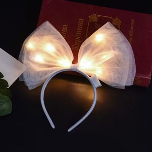 Светящиеся кошачьи уши повязка на голову флэш-гирлянда головной убор детский киоск ночной рынок сканирующий код небольшой подарок горячие продажи игрушек оптом