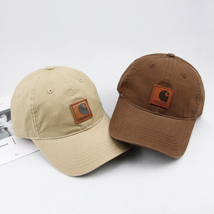 Hat Female Carhart Baseball Cap Summer Sun Hat Tooling Washed Old American Letter Soft Top Cap Men