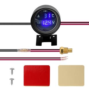 Suitable for circular gun type water temperature and voltage body surface digital display truck car water temperature and voltage combination table 12V24V