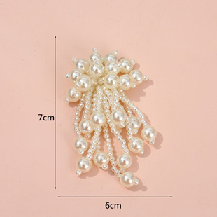 Light gold pearl camellia cloth stickers DIY handmade ladies clothing shoes and hats coat decorative accessories wholesale