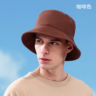 Solid color washed high quality fisherman hat custom outdoor all-match face small sun hat cotton light plate basin hat wholesale