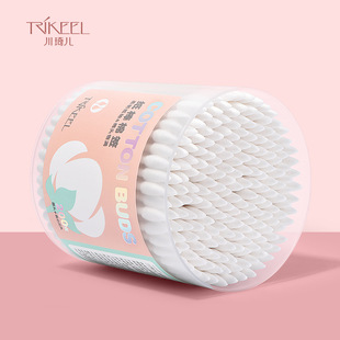 Chuan Qier Double-headed Boxed Paper Stick Cotton Stick Cotton Stick Ear-out Makeup Remover Cotton Stick Disposable Cotton Stick