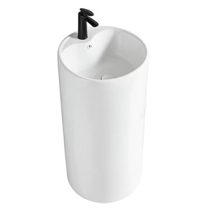 Integrated Pillar Basin Household Floor Washbasin Toilet Wash Basin Small Apartment Ceramic Washbasin