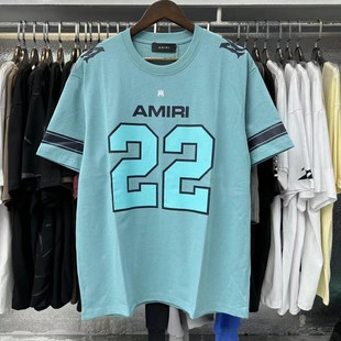 Оптовая продажа amiri24 новый маленький ангел журавль мир голубь цифровой градиент буквы с логотипом пара одежда футболка с короткими рукавами