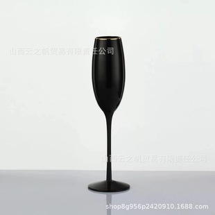 Creative black goblet golden glass wine glass decorative wine glass decoration black color blind drink wine glass