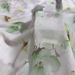 Sfumato Flower Printed Polyester High Elastic Fabric Sportswear Pleated Skirt Wedding Dress Bodysuit Digital Printed Fabric